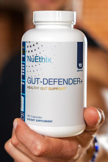 NuEthix Formulations Gut Defender+ Microbiome Balance Food Supplement, 180 Capsules, 90 Servings
