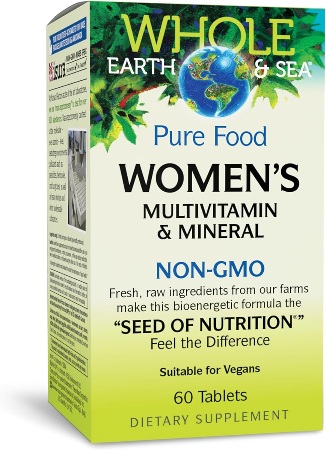 Whole Earth & Sea Women's Multivitamin & Mineral - Whole Food Supplement, Vegan, 60 Tablets - görsel 1
