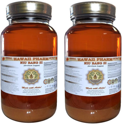 HawaiiPharm Niu Bang Zi (Burdock Seed) Tincture - 2 x 946 ml