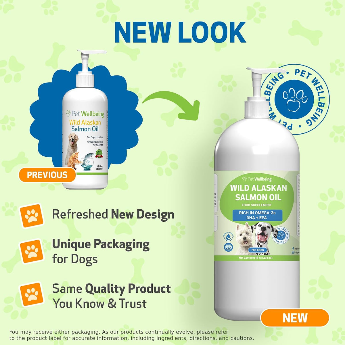 Pet Wellbeing Wild Alaskan Salmon Oil for Dogs - Omega 3 Fish Oil with EPA & DHA, Skin, Coat, Joint & Heart Health - NASC Certified & Vet Formulated - 16 oz Pump Bottle - görsel 2