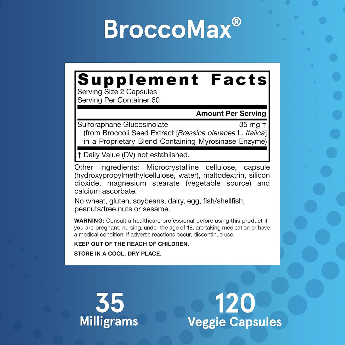 Jarrow Formulae BroccoMax Sulforaphane Generator 35 mg, 120 Delayed Release Veggie Capsules - görsel 6