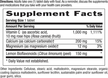 Country Life Buffered Vitamin C 1000mg with Bioflavonoids, Calcium, Magnesium, Potassium - Immune Support, Vegan, Gluten-Free - 250 Tablets