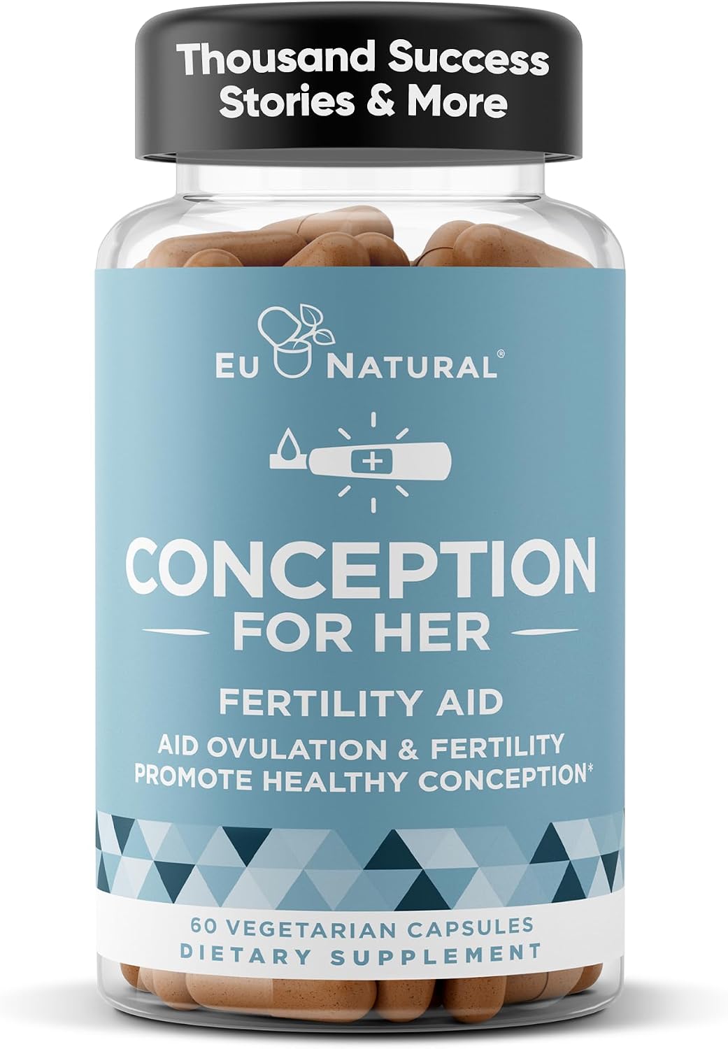Eu Natural Conception for Her - Fertility Supplement with Myo-Inositol, Folate & Vitex - 60 Capsules - görsel 1
