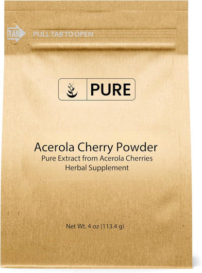Pure Original Ingredients Acerola Cherry Powder 113g Non-GMO, Gluten-free, Eco-Friendly Packaging