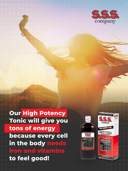 S.S.S. Tonic – High Potency Liquid Iron Supplement with B1, B2, B3 Vitamins