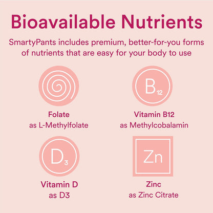 SmartyPants Women's Sugar-Free Multivitamin Gummies with Omega-3, 60 Gummies