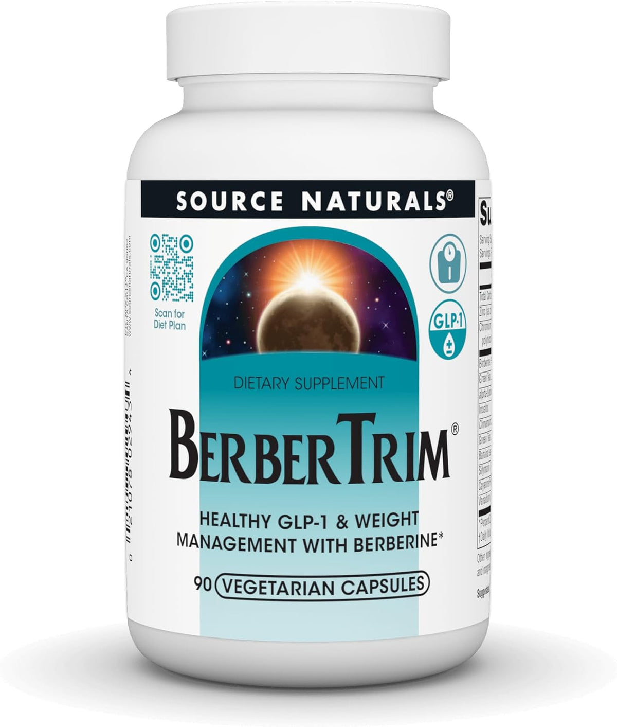 Source Naturals BerberTrim – Berberine Complex for Weight Management*, Vegetarian Capsules (90 Count) - görsel 1