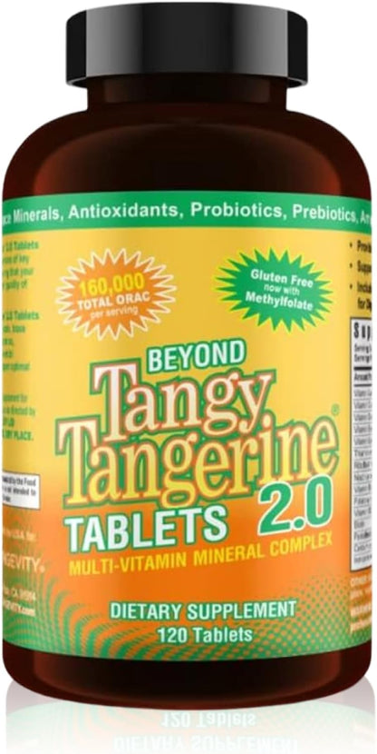 Youngevity Beyond Tangy Tangerine 2.0 Multivitamin & Mineral Complex – 160,000 ORAC, 120 Tablets (2-Pack)