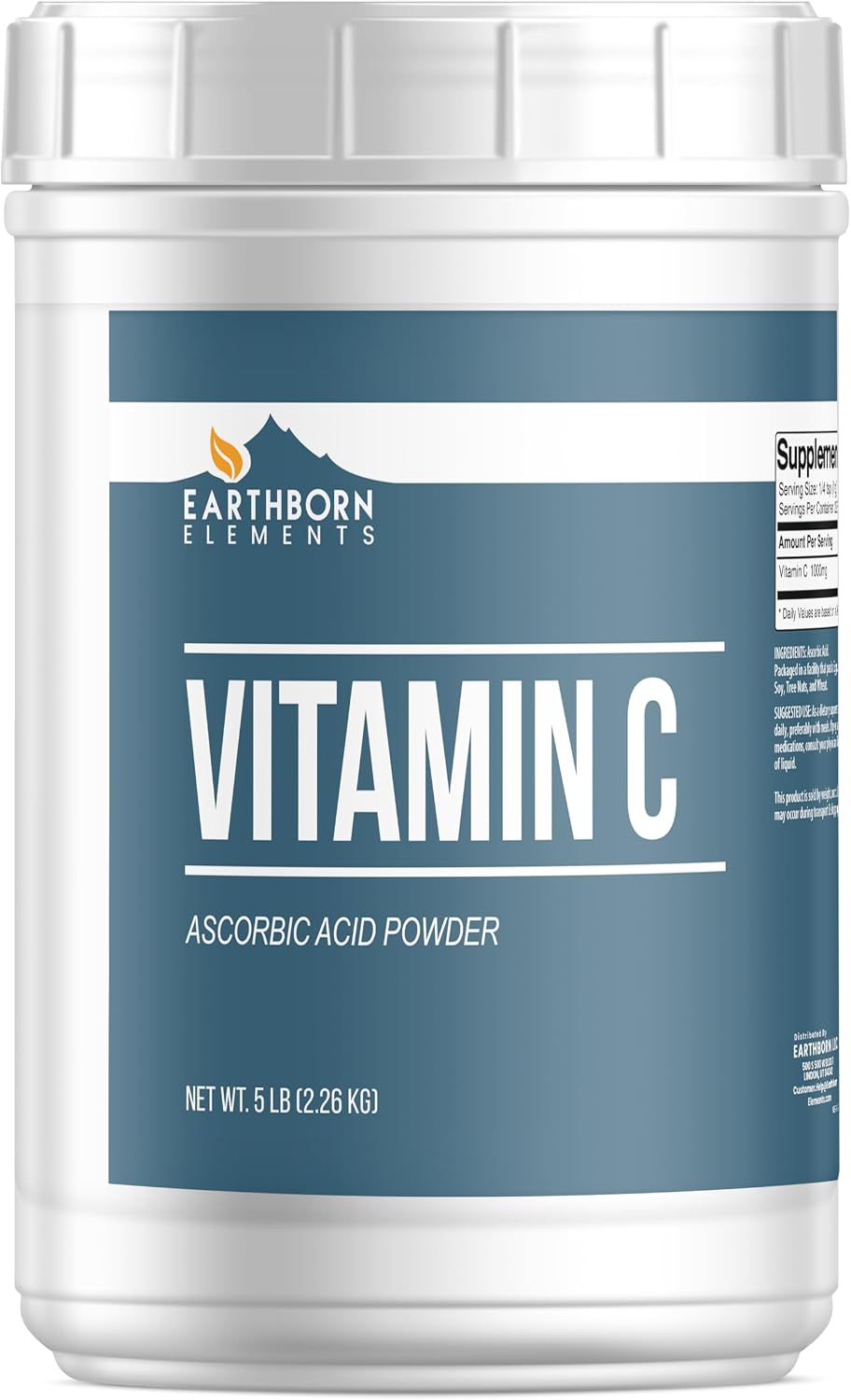 Earthborn Elements Vitamin C Powder - Pure Ascorbic Acid, 5 Gallon Bulk Container - görsel 5