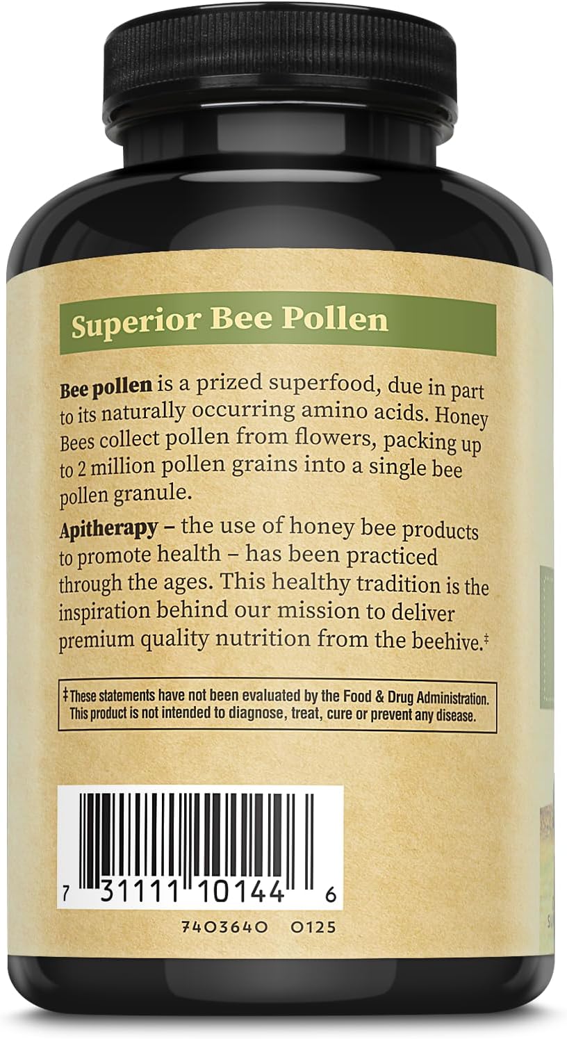 Honey Gardens Bee Pollen Capsules, 580 mg, 150 Capsules - görsel 3