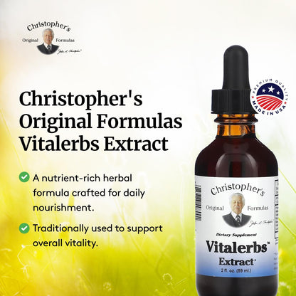 Christopher's Original Formulae Vitalerbs Extract, Nutrient-Dense Herbal Supplement, 60 ml