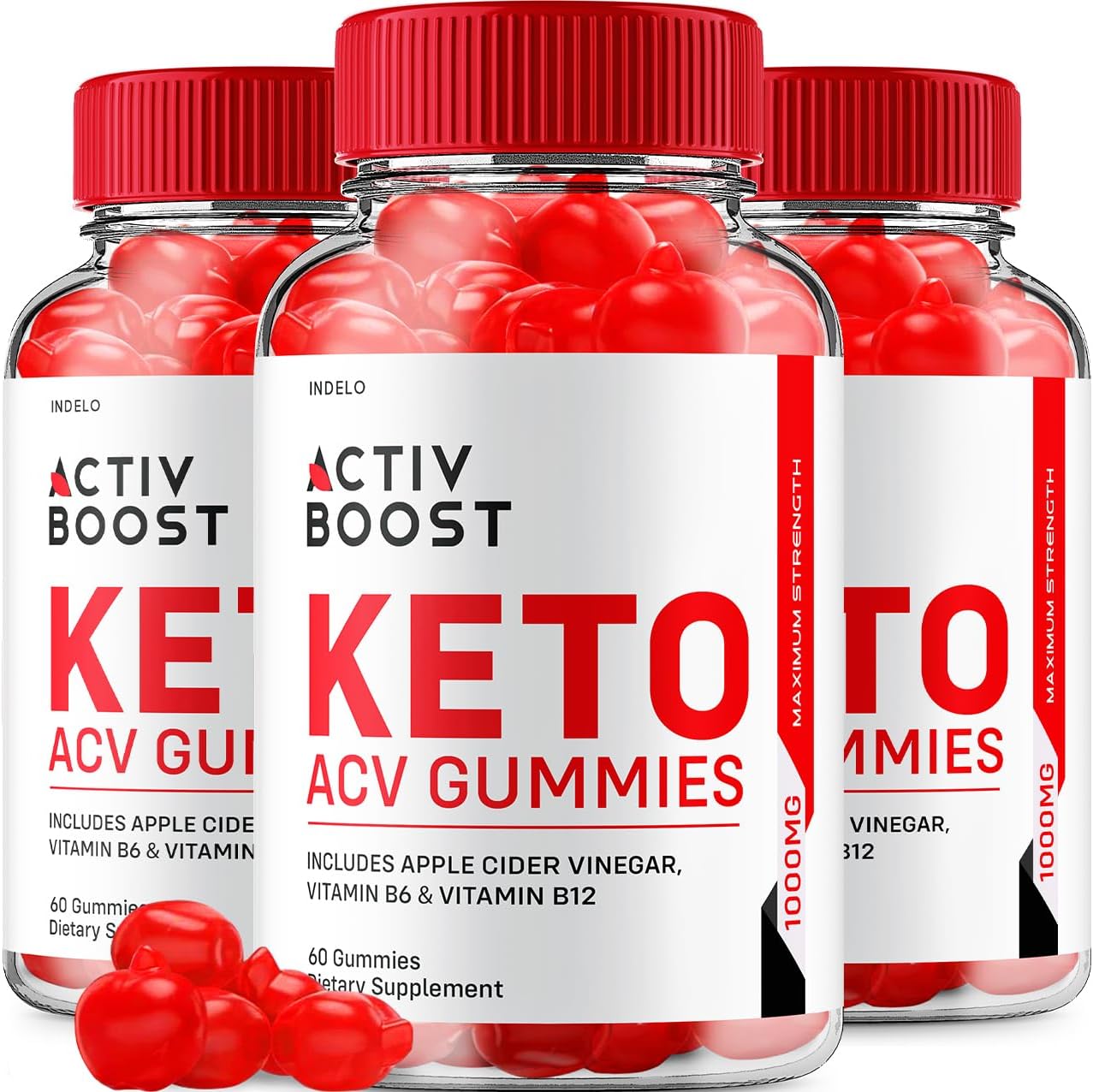 Activ Boost Keto ACV Gummies (3 Pack) - 180 Gummies - görsel 1