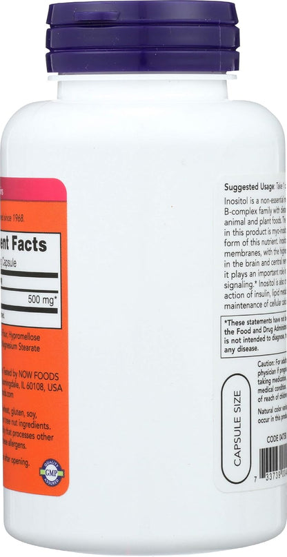 NOW Foods Inositol 500 mg, 100 Capsules