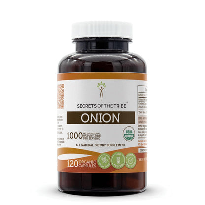 Secrets of the Tribe Onion Organic | Vegetarian Capsules, Certified Organic Onion (Allium Cepa) Dried Bulb, 120 Capsules