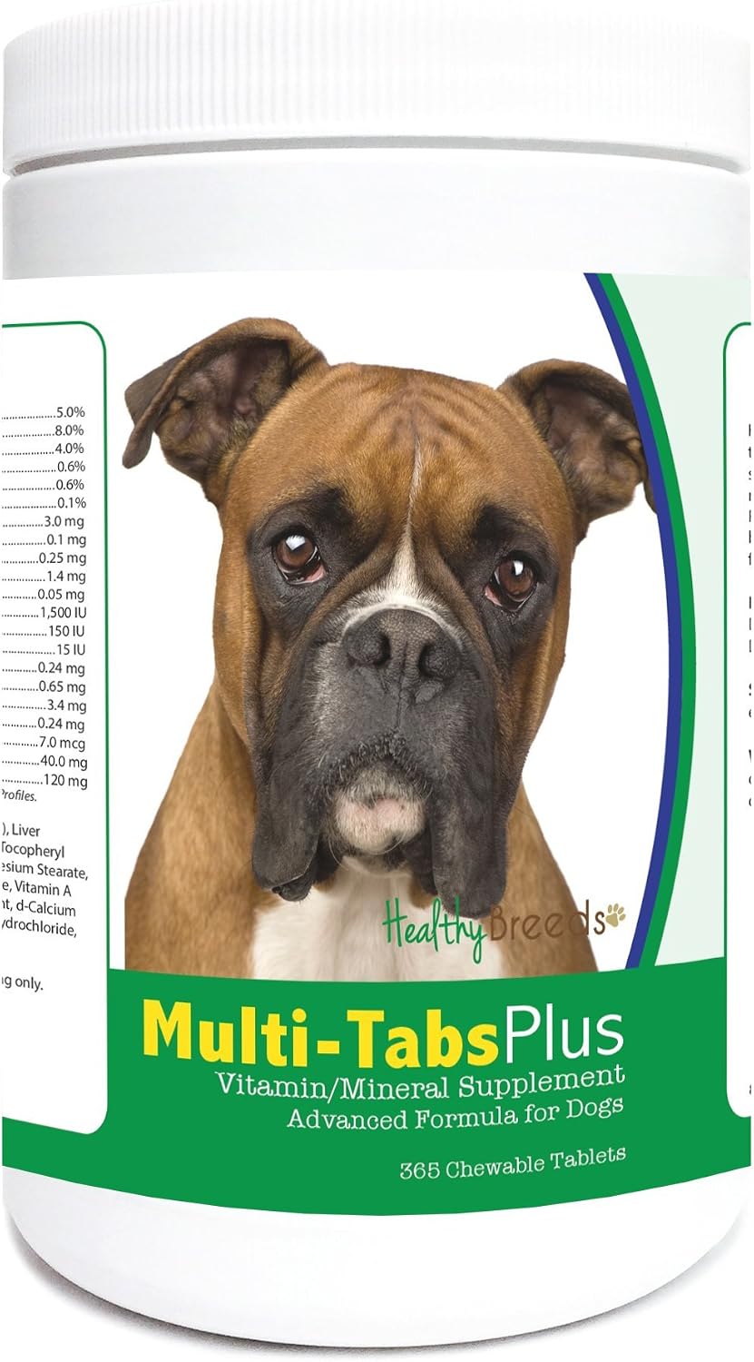 Healthy Breeds Boxer Multi-Tabs Plus Chewable Tablets 365 Count - görsel 1