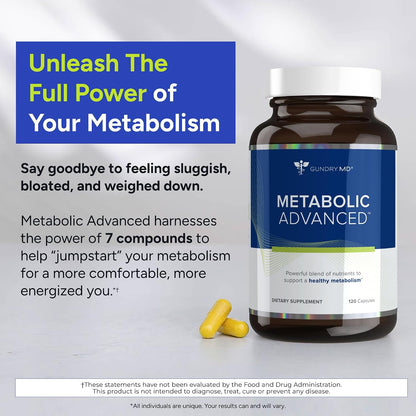 Gundry MD Metabolic Advanced Nutrient Blend with Berberine - 120 Capsules