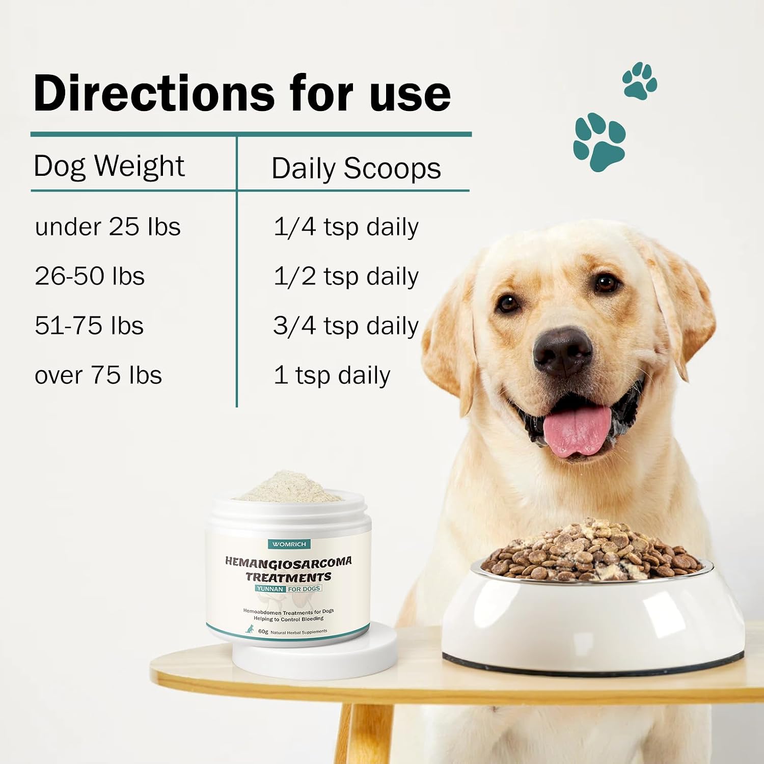 Quick Stop Bleeding for Dogs - Natural Yunnan Sanqi Powder (60g) - görsel 5