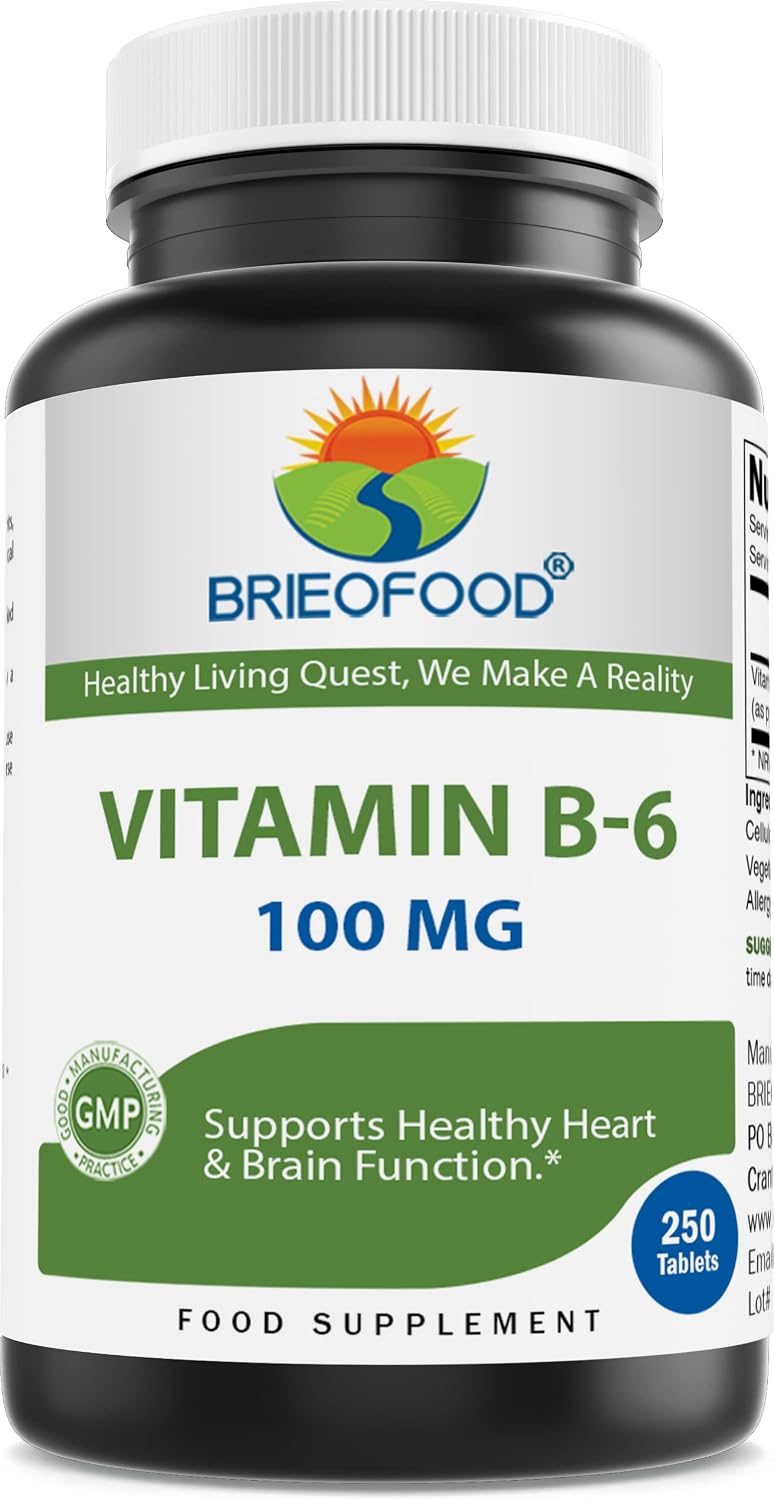 Brieofood Vitamin B6 100 mg 250 Tablets - görsel 1