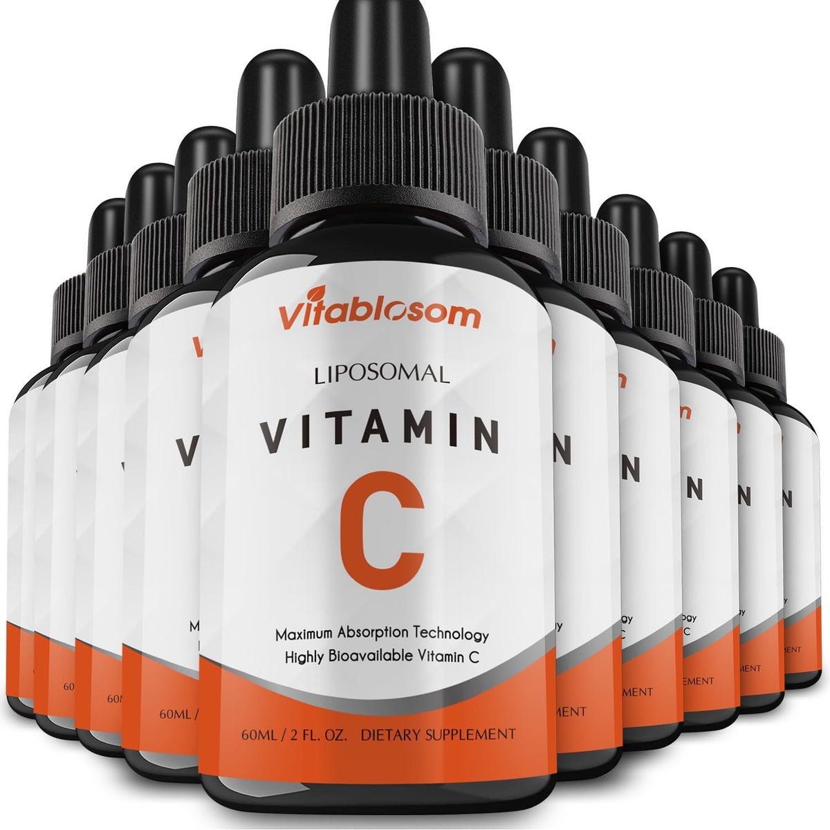 Vitablosom Liposomal Vitamin C 2000mg Liquid for Adults, High Absorption VIT C, Maximise Vitamin C, Immune System & Antioxidant Support, 60ml (2 Bottle) - görsel 9