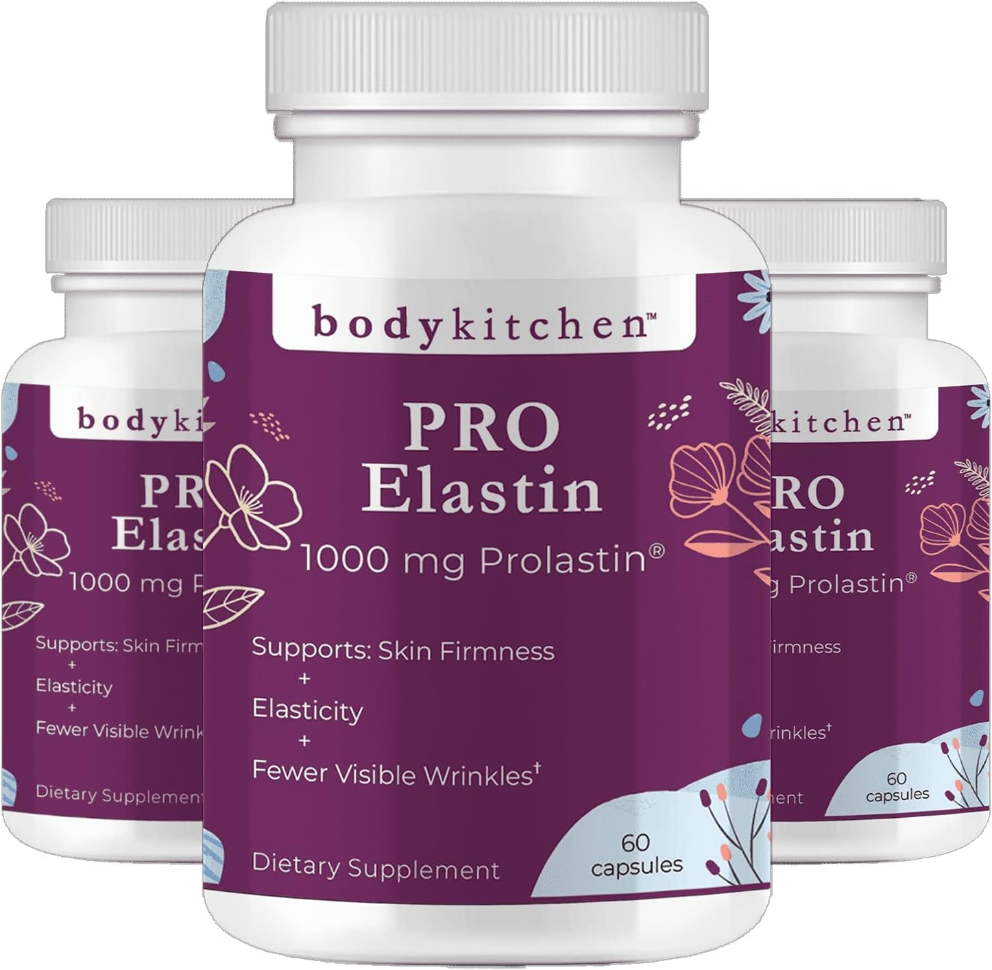 Body Kitchen Pro Elastin Peptides 1000mg – Marine-Derived Supplement for Skin Firmness and Elasticity, 60 Capsules (Pack of 2) - görsel 10