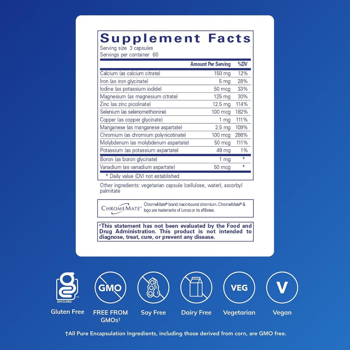Pure Encapsulations Mineral 650 | Hypoallergenic Chelated Minerals | 180 Capsules - görsel 2