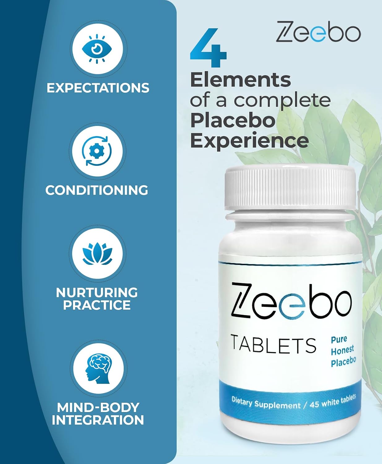 Zeebo Placebo Tablets - Inert Tablets (45 Count) - görsel 3