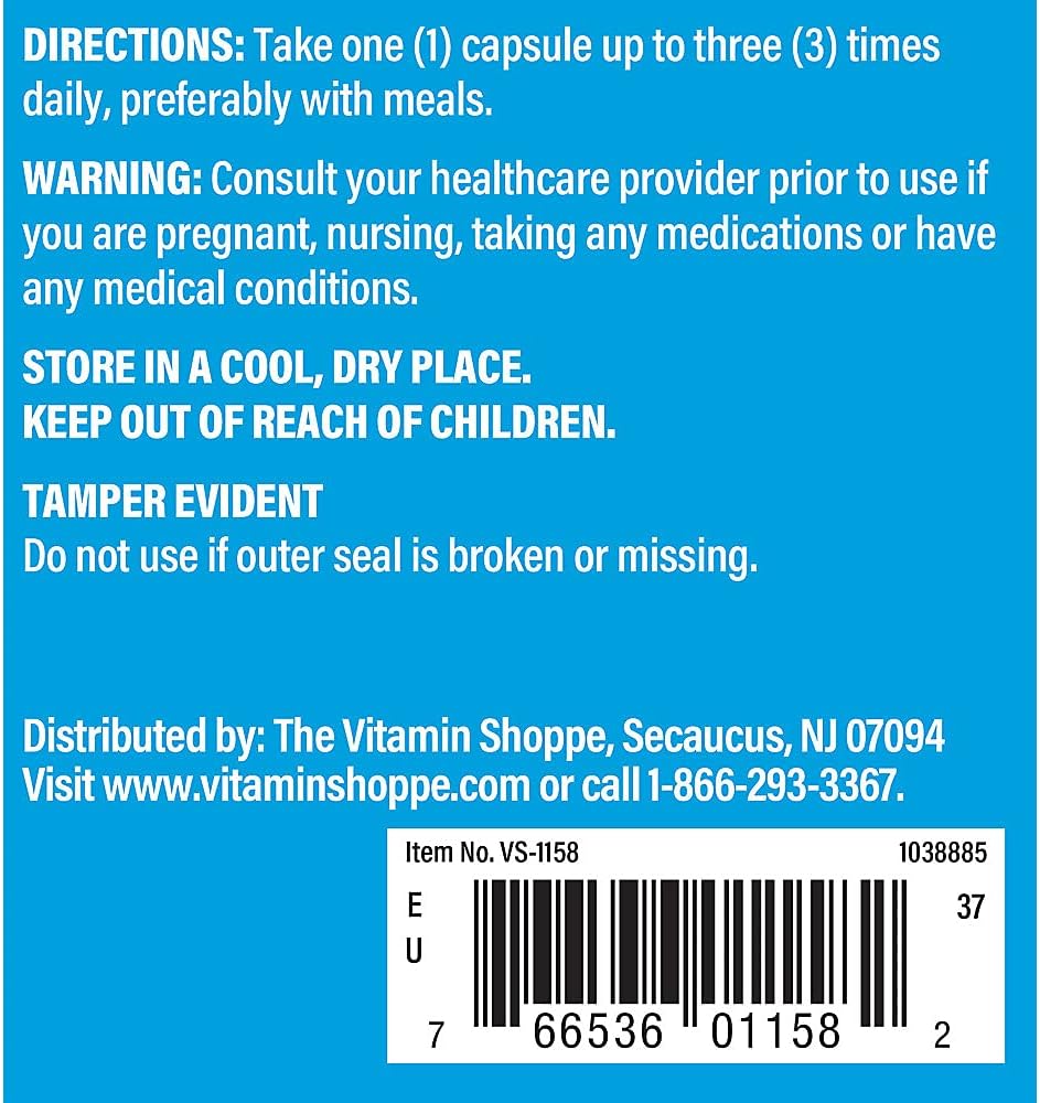 The Vitamin Shoppe Inositol 650mg Capsules - 100 Count - görsel 3
