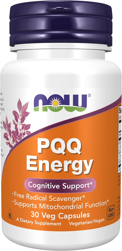 NOW Foods PQQ Energy, Antioxidant Support*, 30 Veg Capsules