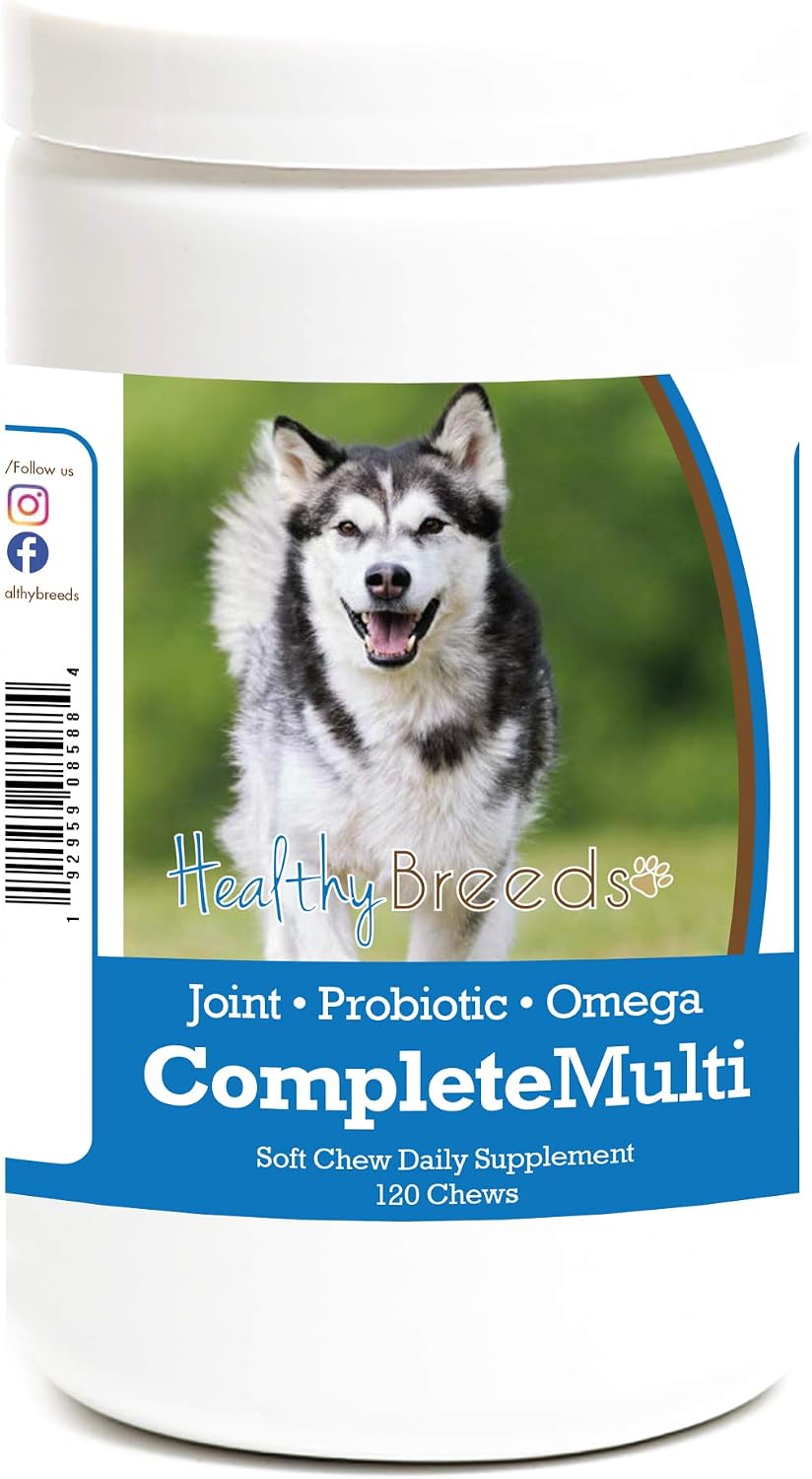 Healthy Breeds Alaskan Malamute All in One Multivitamin Soft Chew - 120 Count - görsel 1