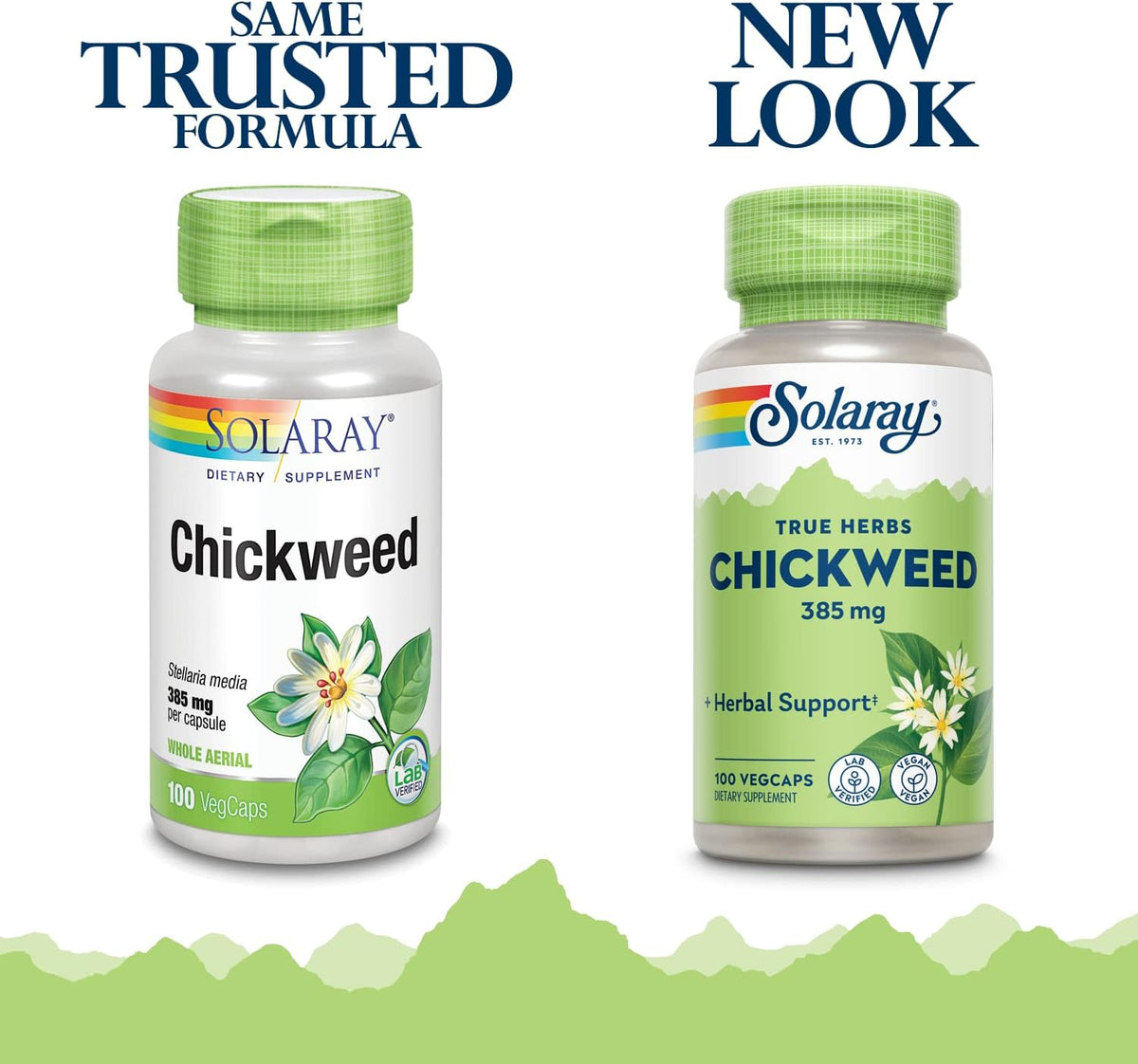 SOLARAY Chickweed 385 mg Herbal Supplement – 200 Veg Capsules (Pack of 2) - görsel 2