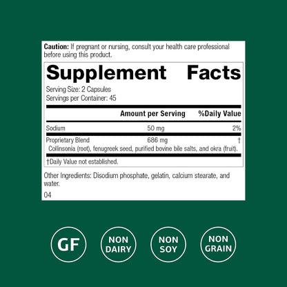 Standard Process Fen-Cho – Digestive & Gut Health Supplement – Gluten-free, Dairy-free, Soya Free – 90 Capsules