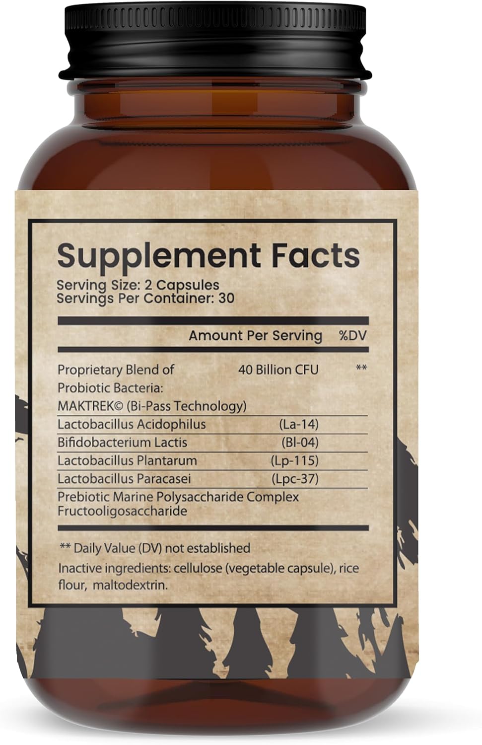 Teton Naturals TN-PROBIOTIC-60 Natural Wellness Capsules - görsel 3