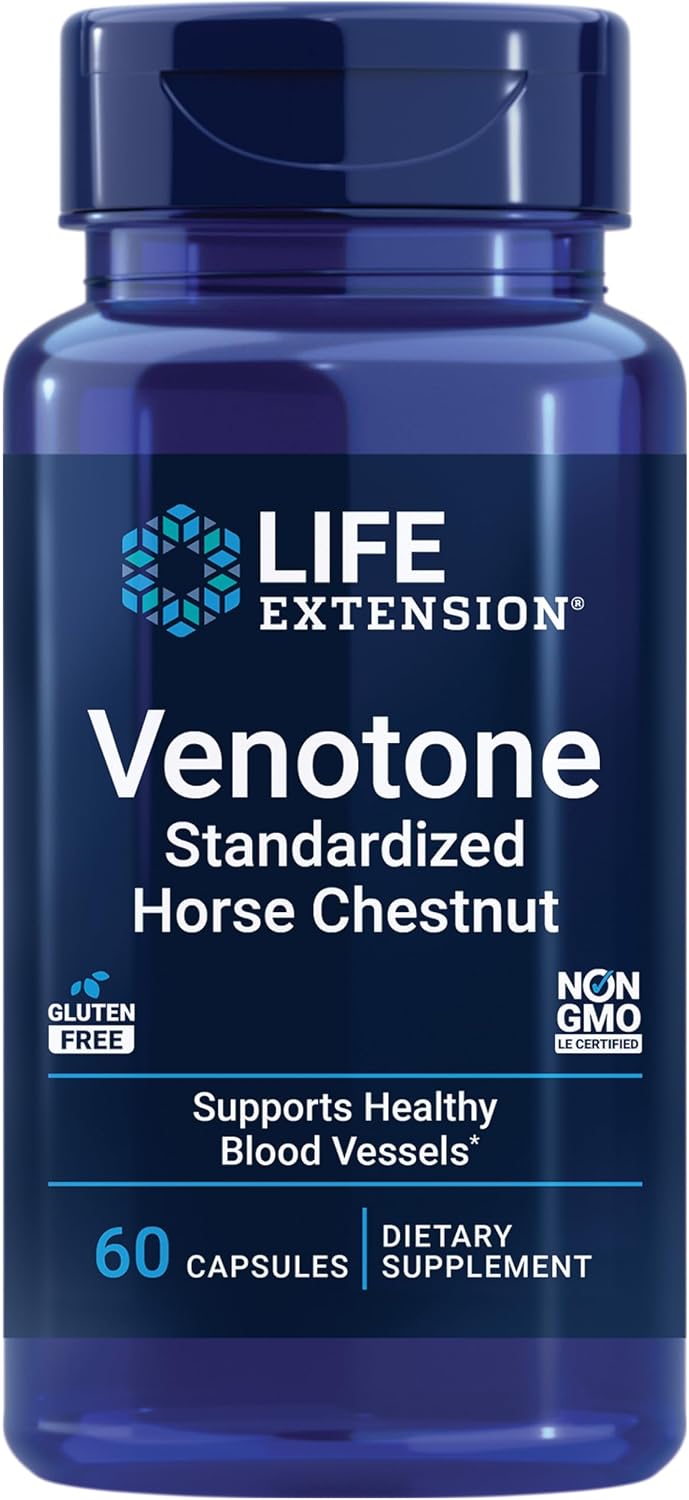 Life Extension Venotone – Standardised Horse Chestnut – Supports Normal Fluid Balance – 60 Capsules - görsel 1