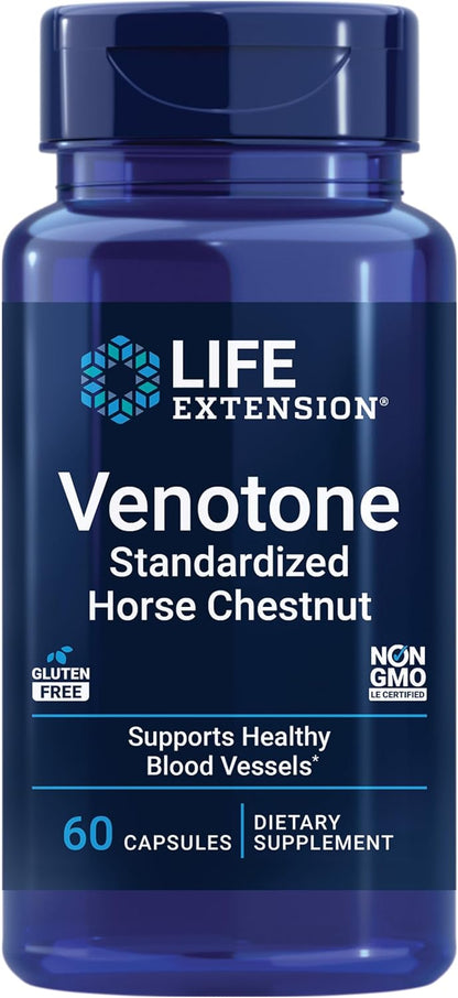 Life Extension Venotone – Standardised Horse Chestnut – Supports Normal Fluid Balance – 60 Capsules