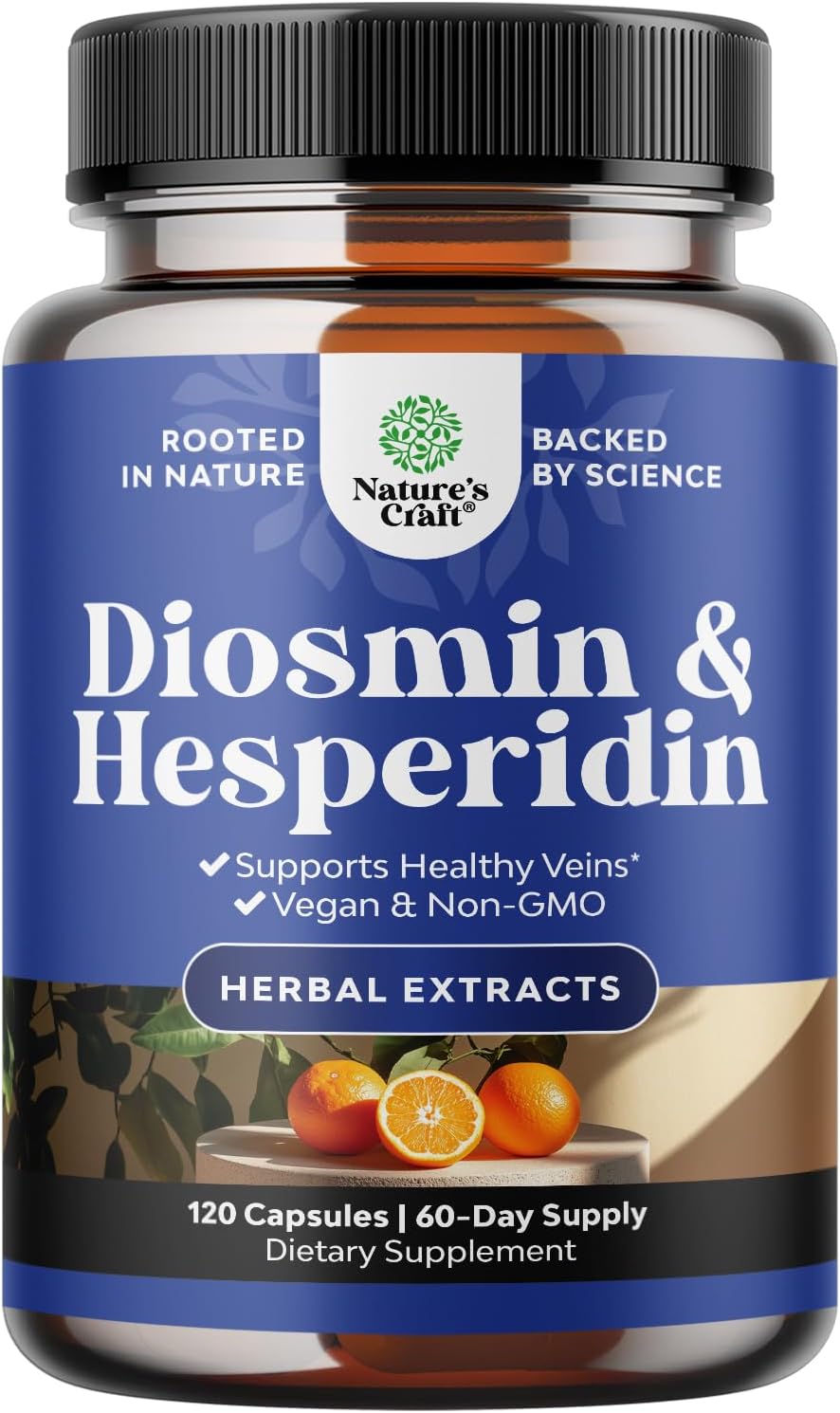 Diosmin & Hesperidin 1000 mg Complex for Adults – Bitter Orange Supplement for Vein Support - görsel 10