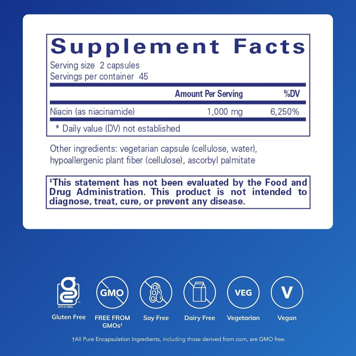 Pure Encapsulations Niacinamide – Vitamin B3 Supplement, 90 Capsules - görsel 2