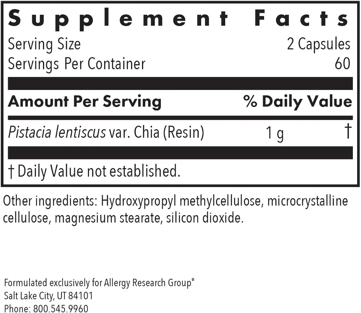 Allergy Research Group Mastica Digestive Support - 120 Capsules - görsel 2