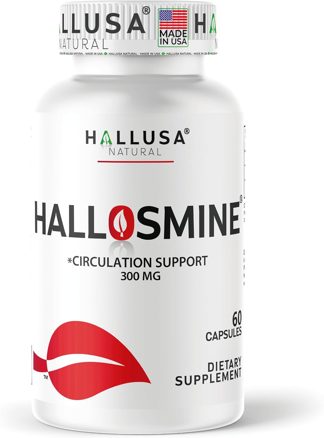 Hallusa Natural Diosmin Circulation – Vein & Circulation Support Supplement (300 mg, 60 Capsules) - görsel 1