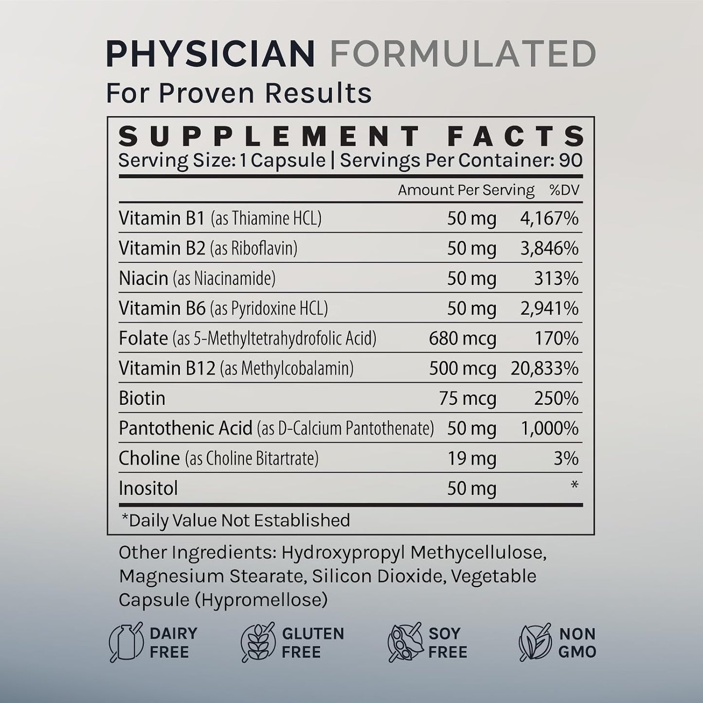 InfiniWell Methylated B Complex - High-Potency Active B Vitamins with 5-MTHF, Methylcobalamin & Pyridoxal-5-Phosphate - 90 Capsules - görsel 5