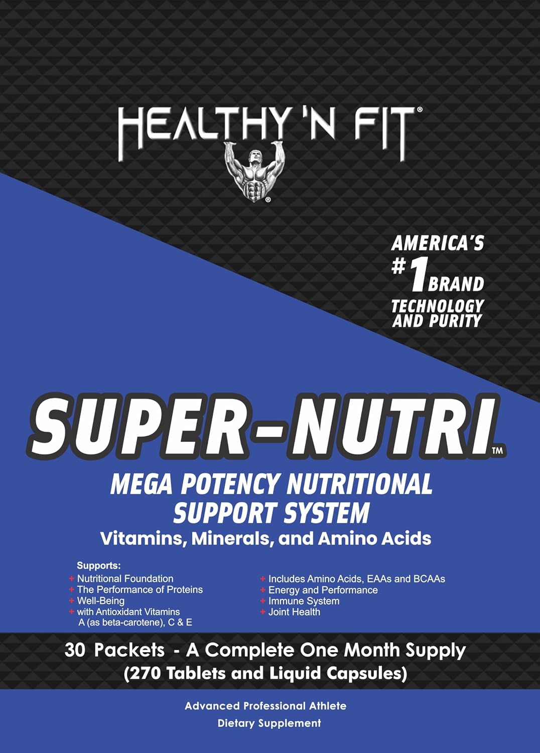 Healthy 'N Fit Super-Nutri Pack (30 Packets) – Mega Potency Multivitamin with Amino Acids & Minerals - görsel 4