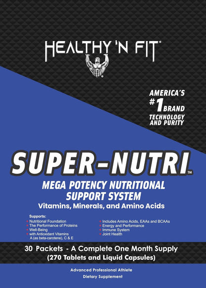 Healthy 'N Fit Super-Nutri Pack (30 Packets) – Mega Potency Multivitamin with Amino Acids & Minerals