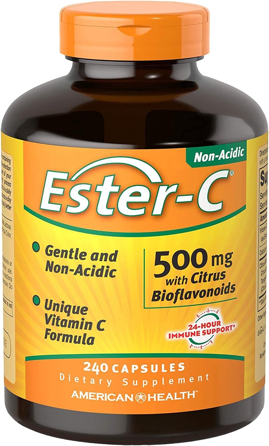 American Health Ester-C 500 mg with Citrus Bioflavonoids - 240 Capsules (2-Pack) - görsel 1