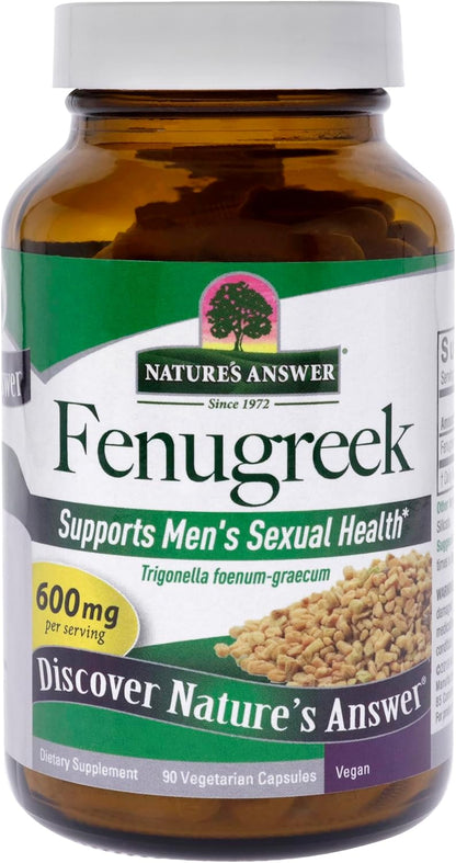 Nature's Answer Fenugreek Seed Supplement – Traditionally Used for Wellness – Non-GMO, Gluten-Free & Vegan (90 Capsules)