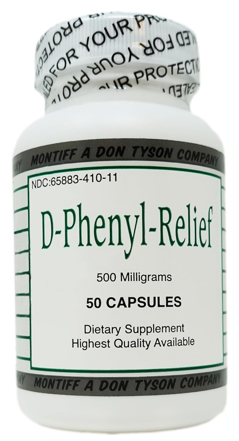Montiff Pure D-Phenyl 500 mg - 50 Capsules - görsel 1