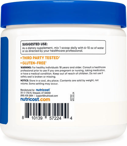 Nutricost L-Tyrosine Powder 100g (100 Servings) - 1g per Serving
