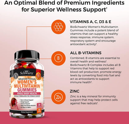 BioSchwartz Women's Multivitamin Gummies – Mixed Berry (60 Gummies) – Image 3