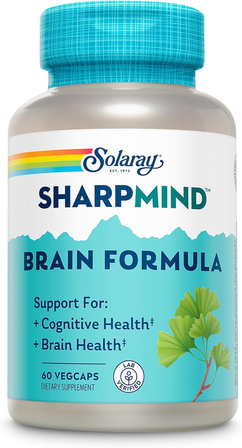 SOLARAY SharpMind Brain Support Formula – Nootropic Cognitive Health Supplement - görsel 1