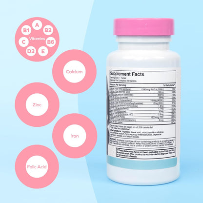 Dr. Talbot's Mom Prenatal Multivitamin Daily Supplement – with Folic Acid, Iron & Essential Vitamins, 60 Capsules