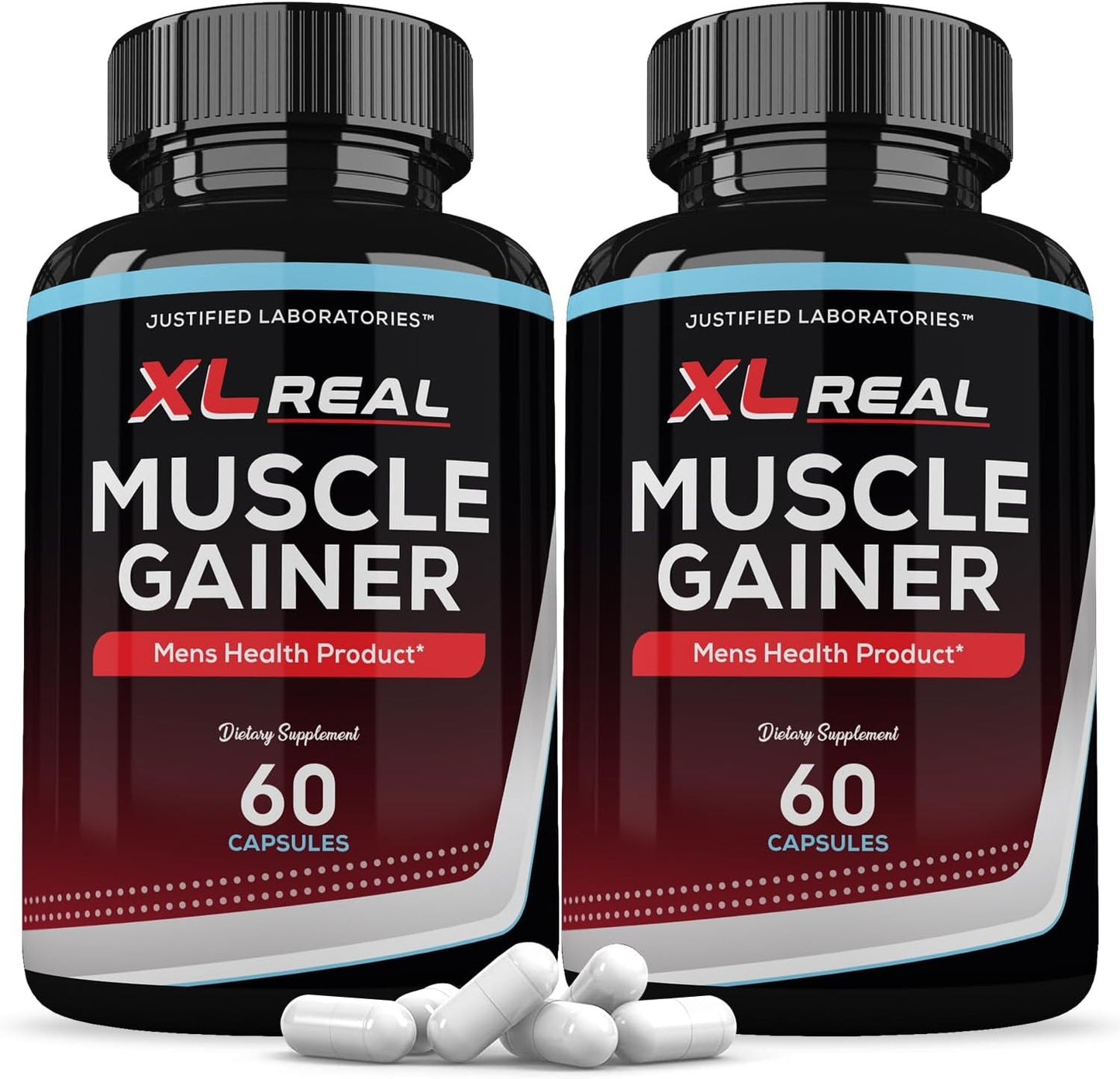 (2 Pack) XL Real Muscle Gainer Advanced Men's Health Formula 60 Capsules - görsel 1