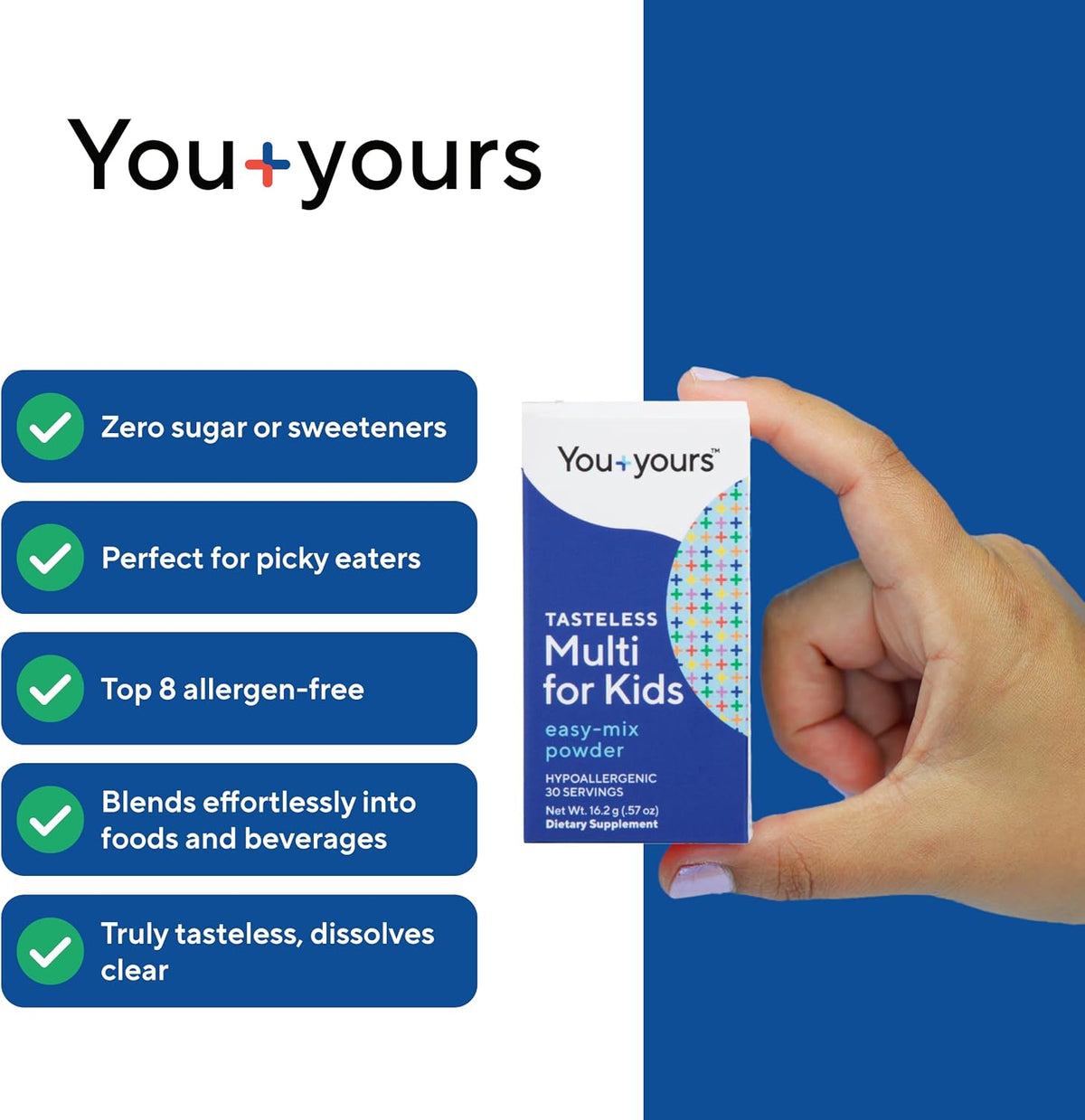 You+yours Tasteless Multivitamin Powder for Children and Toddlers – Unflavoured, No Sugar, 30 Servings - görsel 4